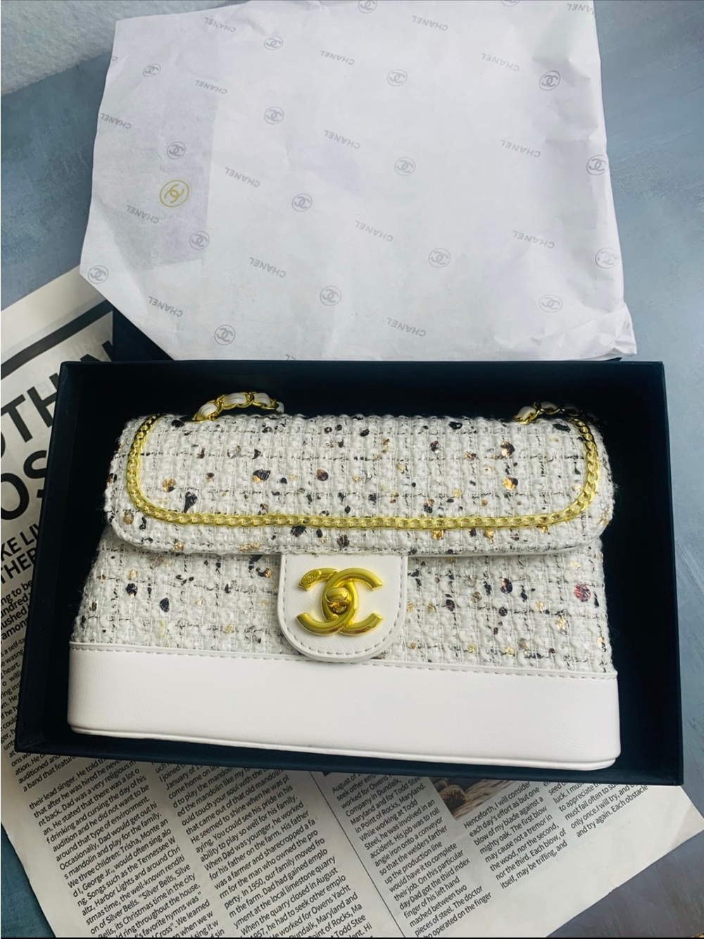 VIP Novelty CC Tweed bag